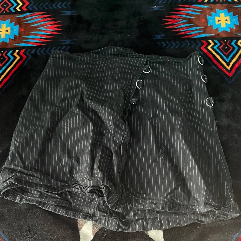 Wild Fable Black Striped High Waist Shorts